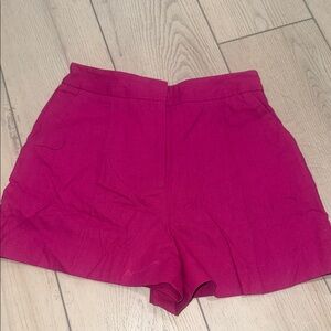 Zara High Waist Magenta Shorts